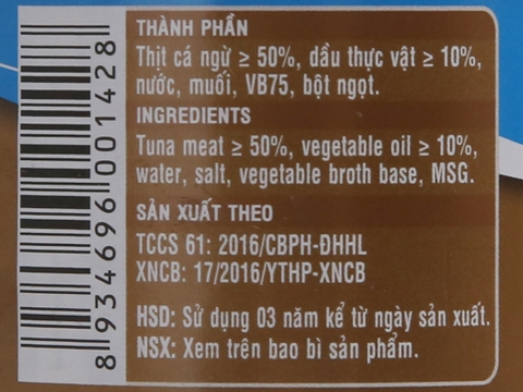 CÁ NGỪ NGÂM DẦU HẠ LONG 175G - CANNED TUNA IN OIL