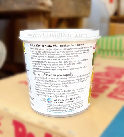CÀ RI XANH LOBO THÁI LAN 400G - SỐT CÀ RI XANH NẤU MÓN THÁI
