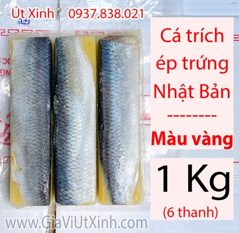 CÁ TRÍCH ÉP TRỨNG MÀU VÀNG NHẬT BẢN (1KG – 6 THANH) – SUSHI SASHIMI