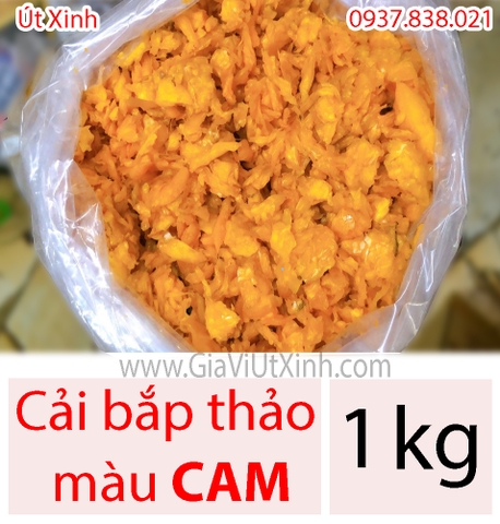 CẢI BẮP THẢO MÀU CAM 1KG - CẢI XÁ BẤU - CẢI TĂNG XẠI HỦ TIẾU