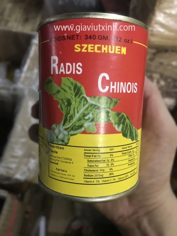 CẢI TỨ XUYÊN (CHA XOI) LON 340G - PRAESERVIERTES GEMUESE - PRESERVED VEGETABLE