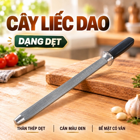 CÂY LIẾC DAO DẠNG DẸT - THANH MÀI DAO BẰNG THÉP THÂN DẸP