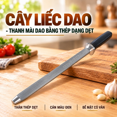 CÂY LIẾC DAO DẠNG DẸT - THANH MÀI DAO BẰNG THÉP THÂN DẸP
