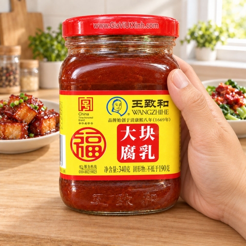 CHAO ĐỎ WANGZHIHE 340G - ĐẬU PHỤ LÊN MEN TRUNG HOA