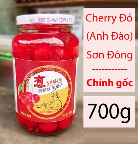 CHERRY ĐỎ NGÂM 700G - QUẢ ANH ĐÀO - NAMJAI MARASCHINO CHERRIES