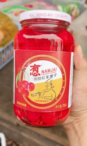 CHERRY ĐỎ NGÂM 700G - QUẢ ANH ĐÀO - NAMJAI MARASCHINO CHERRIES