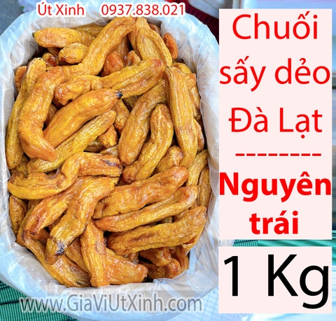 CHUỐI SẤY DẺO ĐÀ LẠT 500G- 1KG - NGUYÊN TRÁI- NGỌT TỰ NHIÊN- KHÔNG ĐƯỜNG