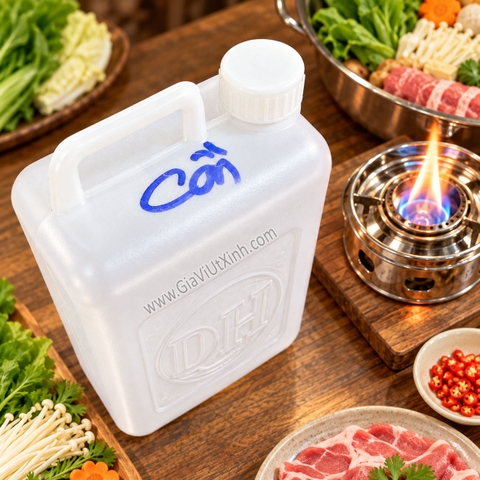 CỒN NƯỚC (CỒN MẬT) 1 LÍT – DÙNG ĐỐT BẾP CỒN, NẤU LẨU