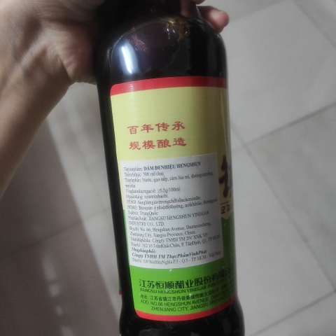 DẤM ĐEN HONGKONG 500ML - GIẤM ĐEN HENG SHUN