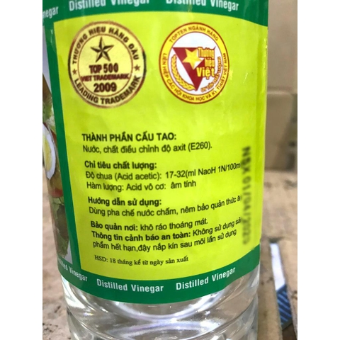 DẤM TINH LUYỆN THUẬN VIỆT 1 LÍT