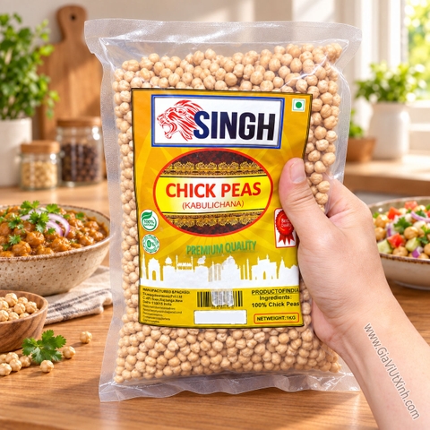 ĐẬU GÀ ẤN ĐỘ SINGH 1KG – CHICK PEAS KABULI CHANA - ĐẬU RĂNG NGỰA TRẮNG