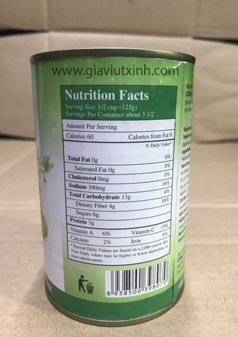 ĐẬU HÀ LAN ĐÓNG LON 425G - CANNED GREEN PEAS