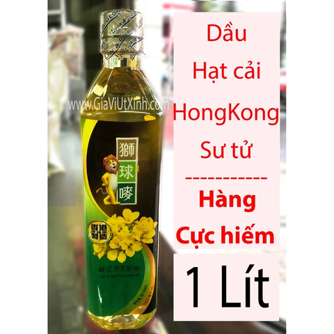 DẦU HẠT CẢI HONGKONG SƯ TỬ 1 LÍT - LION & GLOBE PURE CANOLA OIL