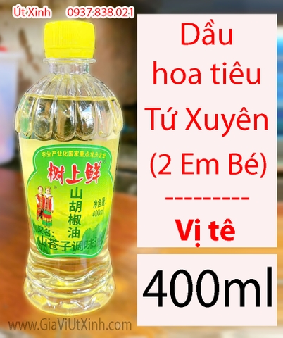 DẦU HOA TIÊU CAY TÊ (2 EM BÉ) 400ML - SHU SHANG XIAN - SICHUAN PEPPER OIL