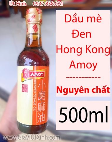DẦU MÈ ĐEN HONG KONG AMOY 500ML - BLENDED SESAME OIL - NGUYÊN CHẤT