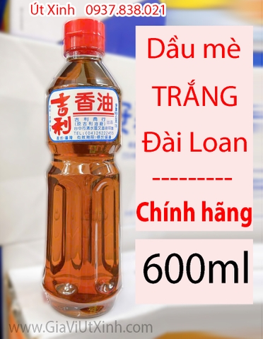 DẦU MÈ TRẮNG ĐÀI LOAN 600ML - TAIWANESE WHITE SESAME OIL