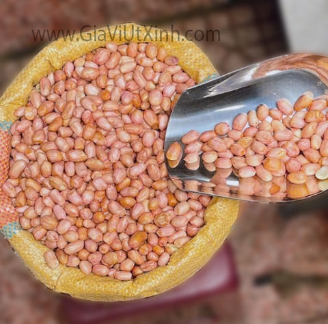 ĐẬU PHỘNG SỐNG B2 - DA TRẮNG HỒNG - SIZE ĐẠI - TÚI 1KG