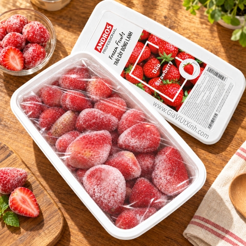 DÂU TÂY ĐÔNG LẠNH ANDROS 600G – FROZEN STRAWBERRY (NGUYÊN TRÁI)