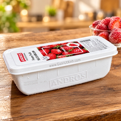 DÂU TÂY ĐÔNG LẠNH ANDROS 600G – FROZEN STRAWBERRY (NGUYÊN TRÁI)