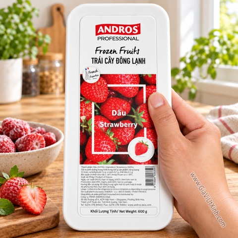 DÂU TÂY ĐÔNG LẠNH ANDROS 600G – FROZEN STRAWBERRY (NGUYÊN TRÁI)