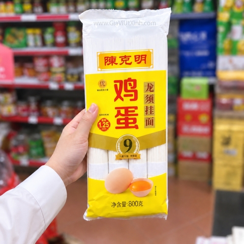 MÌ ĐŨA TRỨNG CHEN KE MING SỢI TRÒN 1.25MM - MÌ NỘI ĐỊA TRUNG CÁN 9 LỚP (800G)