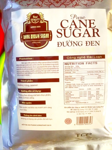 ĐƯỜNG ĐEN ĐÀI LOAN 1KG - DARK BROWN SUGAR