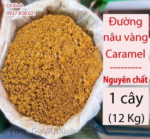 ĐƯỜNG NÂU VÀNG CARAMEL - ĐƯỜNG MẬT MÍA NGUYÊN CHẤT - 12KG NGUYÊN CÂY