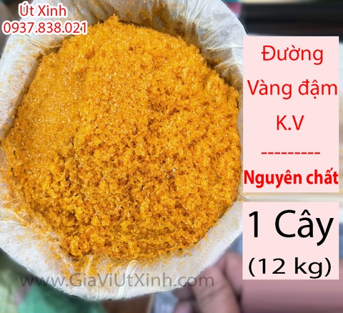 ĐƯỜNG VÀNG ĐẬM KV - ĐƯỜNG MẬT MÍA NGỌT - 12KG NGUYÊN CÂY