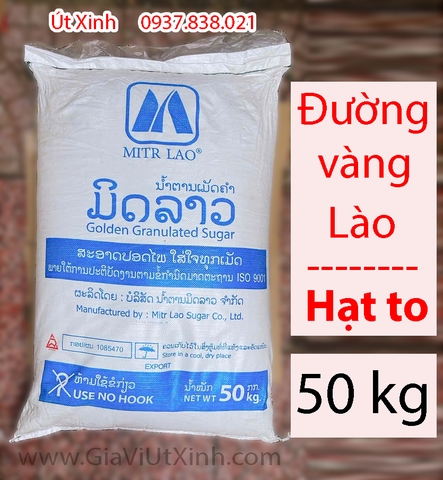 ĐƯỜNG VÀNG LÀO 50KG - HẠT TO - GOLDEN GRANULATED SUGAR