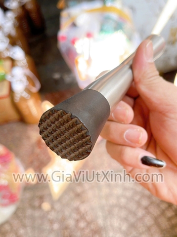 CHÀY DẦM PHA CHẾ INOX 21CM – ĐẦU NHỰA – DÙNG CHO BAR, COCKTAIL
