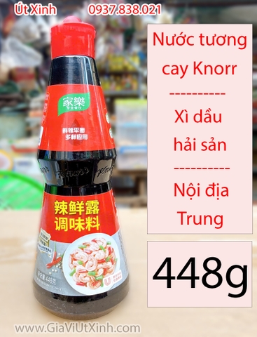 (CHAI NHỎ) NƯỚC TƯƠNG CAY KNORR 448G - XÌ DẦU HẢI SẢN NỘI ĐỊA TRUNG
