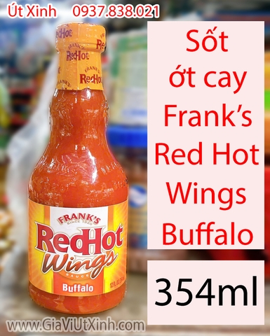 SỐT ỚT CAY FRANK'S RED HOT WINGS SAUCE BUFFALO- SỐT CÁNH GÀ 354ML
