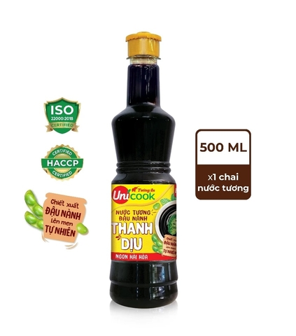 NƯỚC TƯƠNG ĐẬU NÀNH TƯỜNG AN UNICOOK – THANH DỊU 500ML