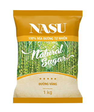 ĐƯỜNG VÀNG NASU 1KG - ĐƯỜNG MÍA TỰ NHIÊN - NATURAL SUGAR