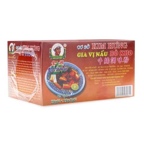 BỘT GIA VỊ BÒ KHO KIM HƯNG 25G