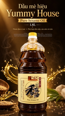 DẦU MÈ YUMMY HOUSE 1,8L - DẦU MÈ NGUYÊN CHẤT HONG KONG