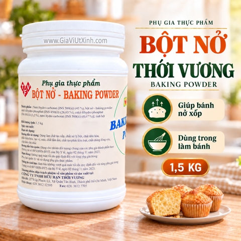 BỘT NỞ THỚI VƯƠNG 1,5KG - BAKING POWDER