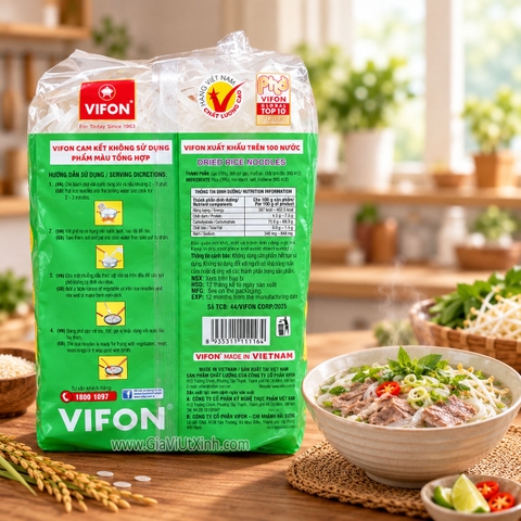 BÁNH PHỞ KHÔ BÔNG LÚA VÀNG VIFON 400G - DRIED RICE NOODLES