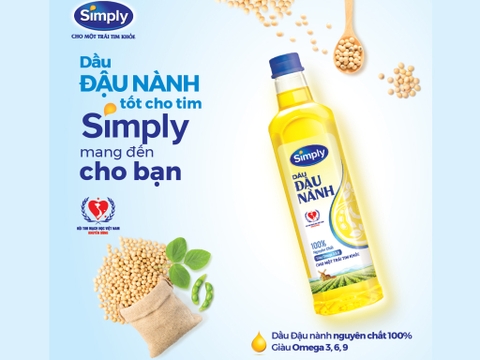 DẦU ĐẬU NÀNH SIMPLY NGUYÊN CHẤT 1 LÍT - DẦU ĂN