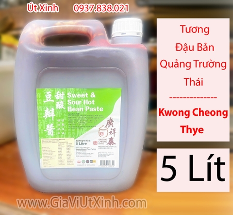 TƯƠNG ĐẬU BẢN QUẢNG TRƯỜNG THÁI 5 LÍT – KWONG CHEONG THYE – NẤU MÓN HOA (Mã Pig)