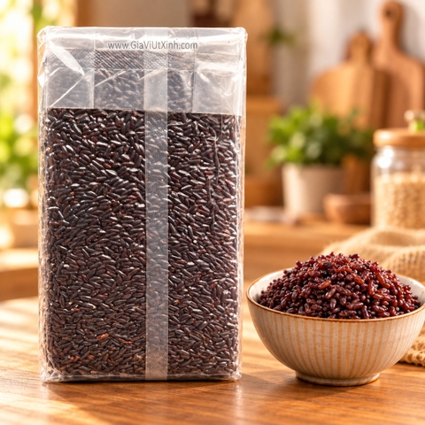 GẠO LỨT TÍM THAN SÓC TRĂNG NUTS TALK 1KG – GẠO LỨT TÍM ĐEN NGUYÊN HẠT