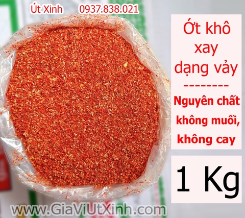 ỚT KHÔ XAY (DẠNG VẢY) KHÔNG CAY 500G - 1KG – BỘT ỚT NGUYÊN CHẤT KHÔNG MUỐI