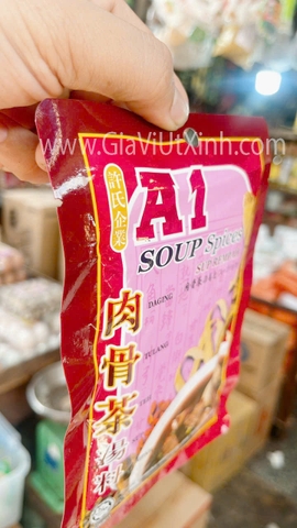 GIA VỊ BAK KUT TEH A1 SOUP SPICES 35G - GIA VỊ HẦM XƯƠNG CHUẨN VỊ SINGAPORE