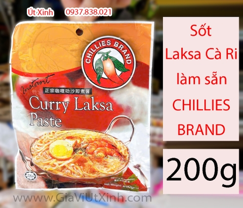 GIA VỊ NẤU LAKSA CÀ RI CHILLIES BRAND 200G – MALAYSIA INSTANT CURRY LAKSA PASTE
