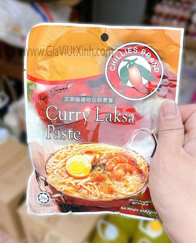 GIA VỊ NẤU LAKSA CÀ RI CHILLIES BRAND 200G – MALAYSIA INSTANT CURRY LAKSA PASTE