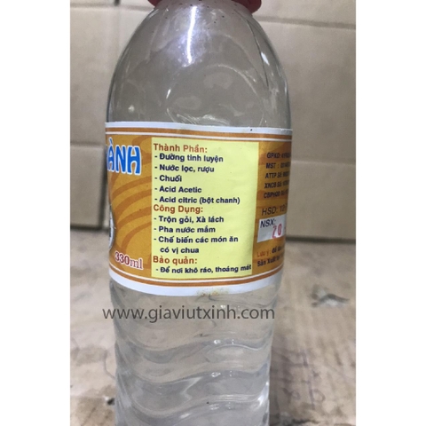 GIẤM NUÔI THUẬN THÀNH 330ML