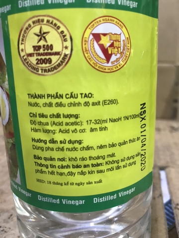 GIẤM TINH LUYỆN 1 LÍT