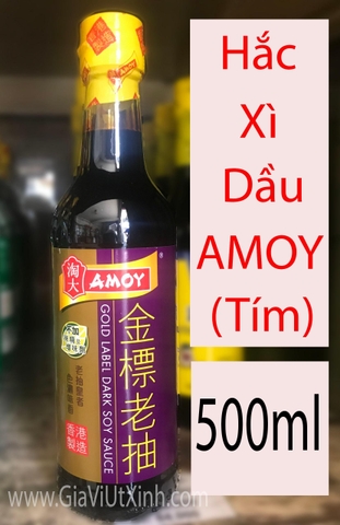 HẮC XÌ DẦU AMOY 250ML - 500ML (TÍM) - AMOY GOLD LABEL DARK SOY SAUCE