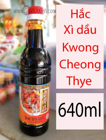 HẮC XÌ DẦU NGỌT ĐẬM ĐẶC KWONG CHEONG THYE 640ML (QUẢNG TRƯỜNG THÁI) - DARK SOYA SAUCE SUPERIOR SINGAPORE