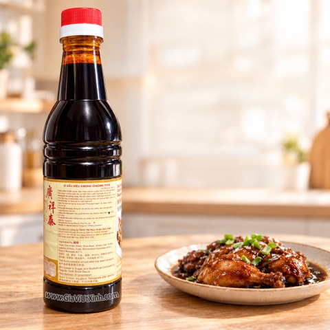 HẮC XÌ DẦU QUẢNG TRƯỜNG THÁI 640ML - DARK SOYA SAUCE SUPERIOR KWONG CHEONG THYE